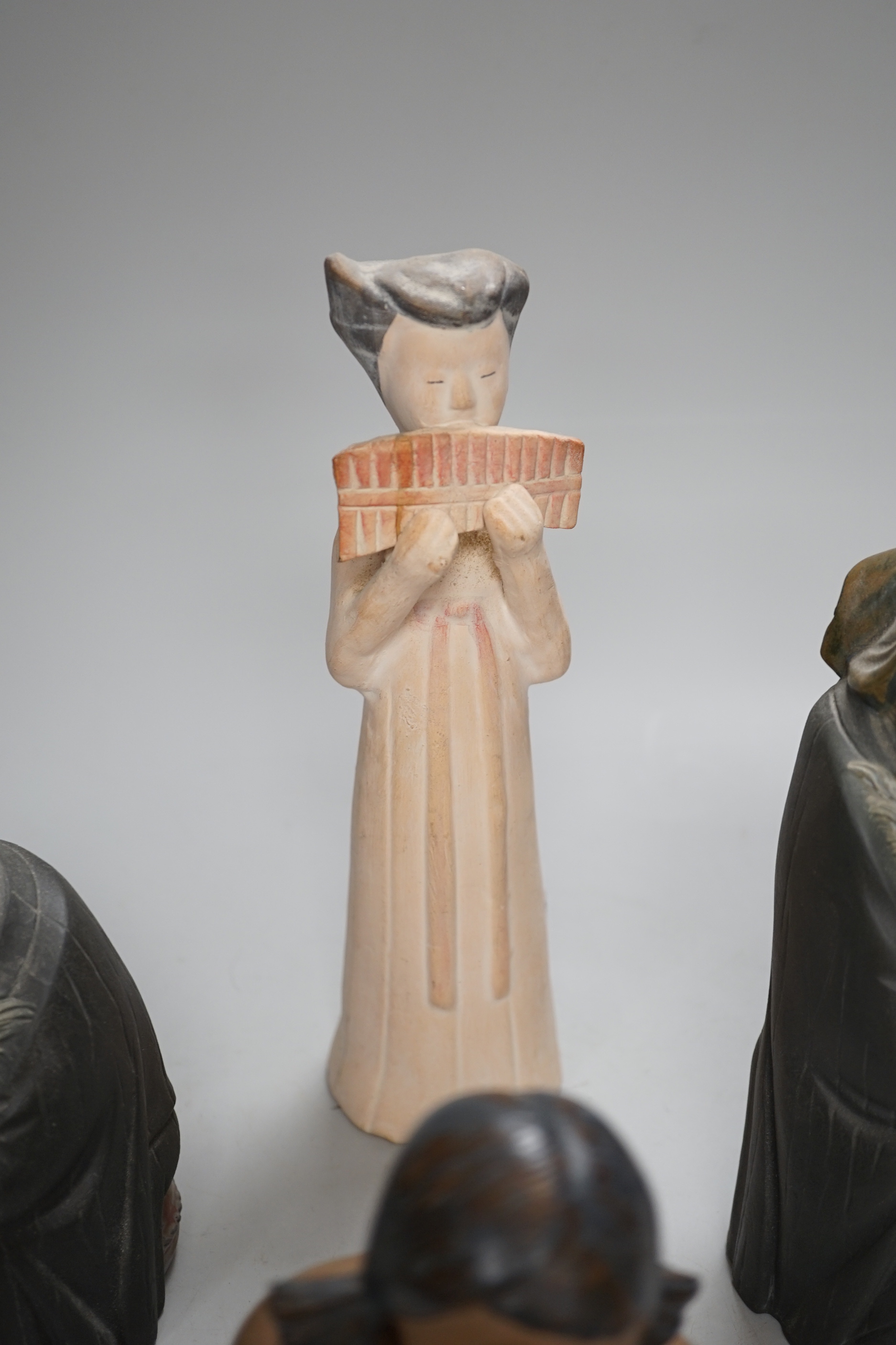 Four Lladro pottery figures